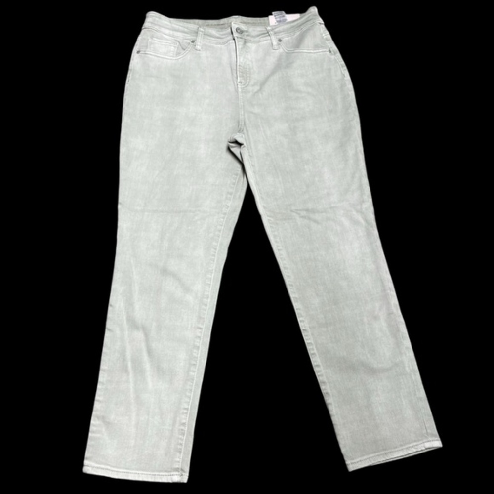 Chico’s Frosted Sage 2R So Slimming Girlfriend Ankle Jean NWT
